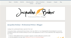 Desktop Screenshot of jacquelinebodnar.com