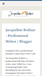 Mobile Screenshot of jacquelinebodnar.com